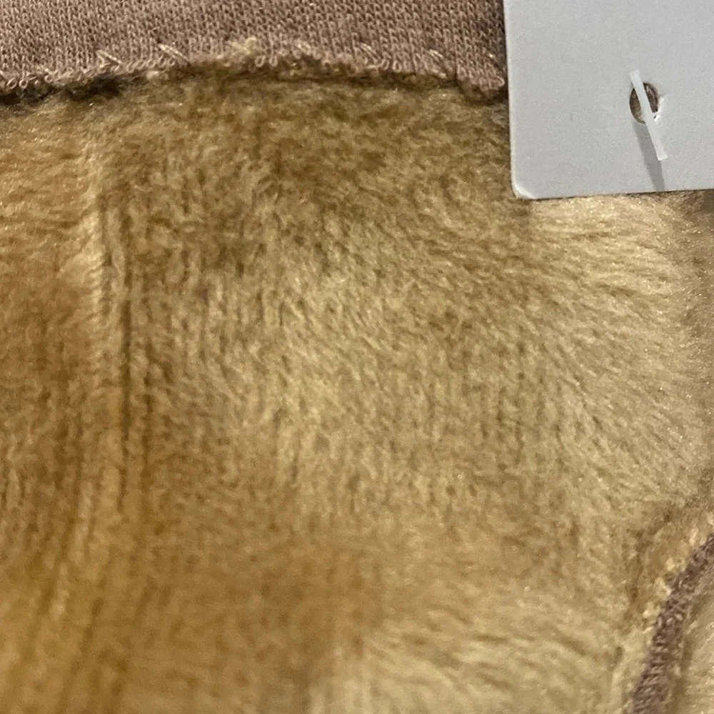 Cotton Blend Taupe Brown Striped Fashion Gloves